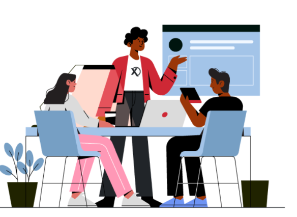 Tech & IT professionals collaborating around a table